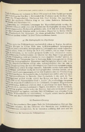 Die Kartographie im Jägerkorps