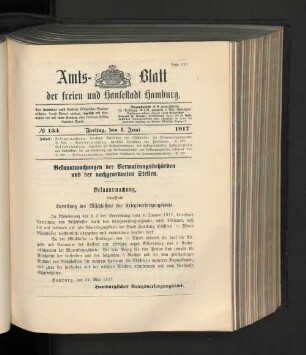 No. 134, 1. Juni 1917