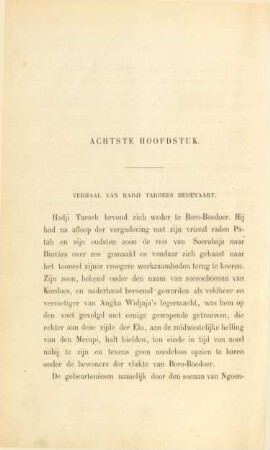 Achtste hoofdstuk. Verhaal van Hadji Taroeb bedevaart