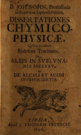 Joh. Bohn Dissertationes chymico-physicae