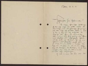 Schreiben an Hermann Muthesius (Brief)