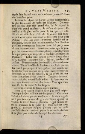 133-147, Du faux bel esprit. - De la raillerie. - Du bon esprit.