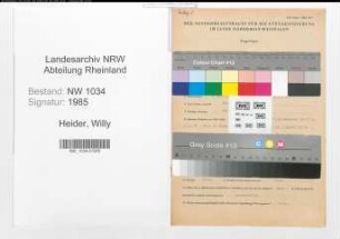 Entnazifizierung Willy Heider , geb. 04.03.1896 (Major)