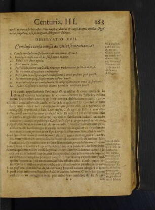 Observatio XVII. Conclusio causae omissa an vitiet sententiam?