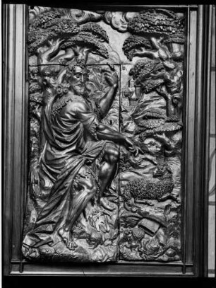 Hagnau Katholische Sankt Johannes Baptist Kirche Sakramentsnische, Wandtafel Johannes der Täufer