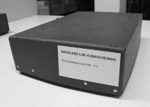 Korrespondenz von Ingeborg Mayer mit Hans Kubaschewski