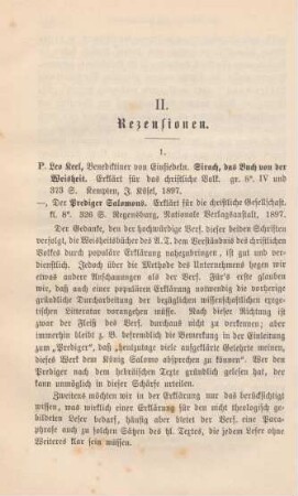 132-133 [Rezension] Keel, Leo, Der Prediger Salomons