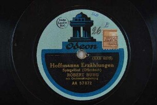 Hoffmanns Erzählungen : Spiegellied / (Offenbach)