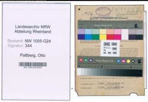 Entnazifizierung Otto Pattberg , geb. 14.08.1891 (Wagenbegleiter)