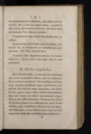 De Febribus irregularibus.