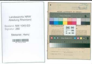 Entnazifizierung Heinz Meissner , geb. 03.04.1912 (Lehrer)