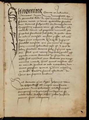 "In Nomine Sancte et Individue Trinitatis Amen."