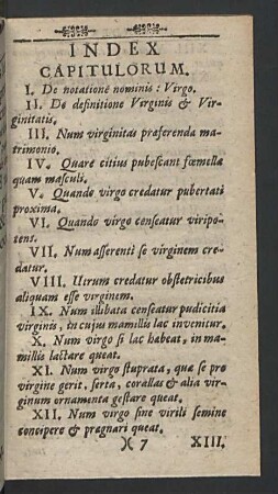Index capitulorum.
