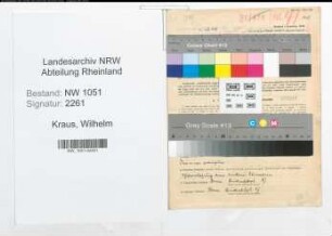 Entnazifizierung Wilhelm Kraus , geb. 04.11.1890 (Beamter)