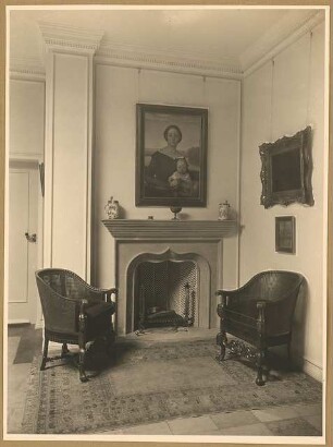 Wohnung Otto Marx, Kurfürstendamm, Berlin-Charlottenburg. Umbau, Aufstockung: Diele Kaminecke