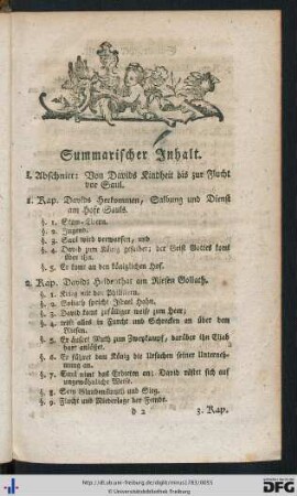 Summarischer Inhalt.