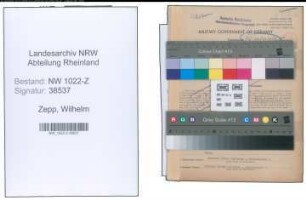 Entnazifizierung Wilhelm Zepp , geb. 07.09.1898 (Reichsbahnsekretaer)