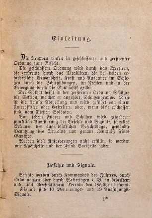 Der preußische Felddienst : für Unteroffiziere und Soldaten, 1. Das zerstreute Gefecht