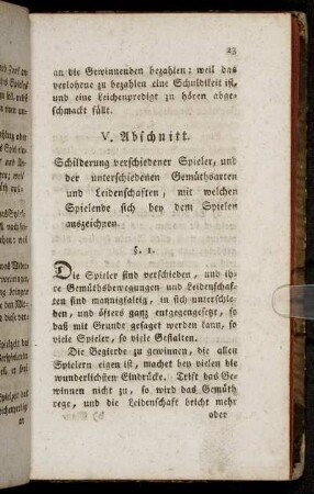 V. Abschnitt. - XIII. Abschnitt.
