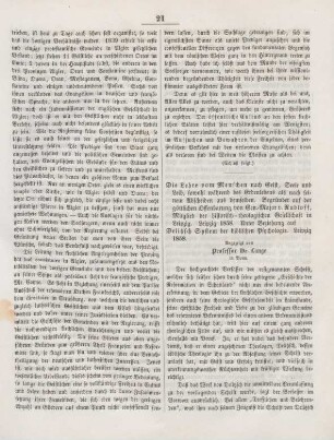 21-24 "Die Lehre vom Menschen nach Geist, Seele und Leib, sowohl während des Erdenlebens als nach seinem Abscheiden aus demselben" von Rudloff ; "System der biblischen Psychologie" von Delitzsch