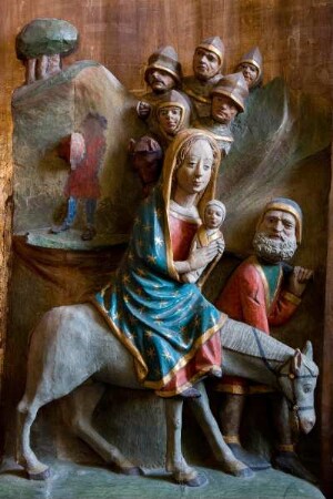 Deutschland. Niedersachsen. Cuxhaven. Luedingworth. Sankt Jacobi Kirche. Romanische Feldkirche. Bauerndom. Luediskooper Altar. 1430 bis 1440