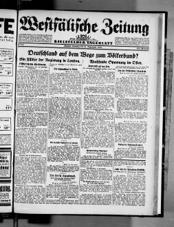 Westfälische Zeitung : Bielefelder Tageblatt