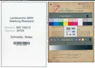 Entnazifizierung Walter Schroeder, geb. 21.02.1895 (Werkmeister)