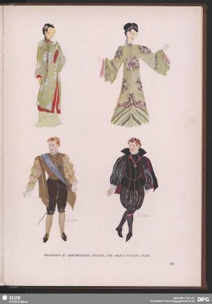 Gestaltung Figurinen zu „Kreidekreis", Berlin; „Maria Stuart", Prag