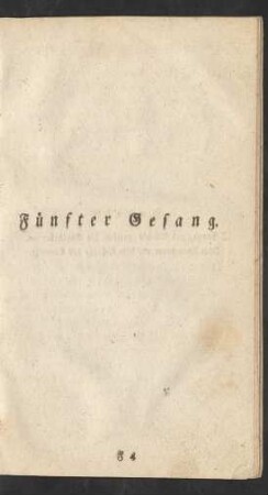 Fünfter Gesang