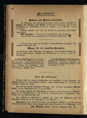 Merkblatt!