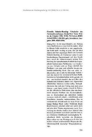 Cornelia Schmitz-Berning: Vokabular des Nationalsozialismus [Rezension]