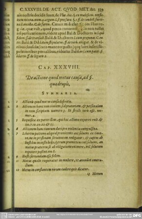 Cap. XXXVIII. De actione quod metus causa, ad §. quadrupli