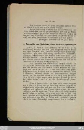 4. Zeugnisse von Priestern über Geistererscheinungen.