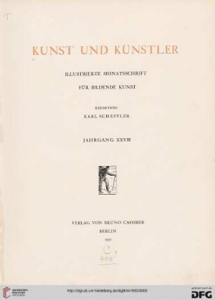 28: Kunst und Künstler: illustrierte Monatsschrift für bildende Kunst und Kunstgewerbe