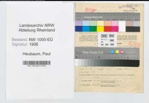 Entnazifizierung Paul Heubaum, geb. 27.12.1900 (Sparkassenbeamter)