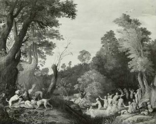Waldlandschaft mit Diana und Aktäon