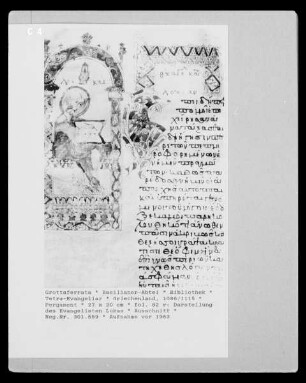 Tetra-Evangeliar — fol. 82 r: Darstellung des Evangelisten Lukas