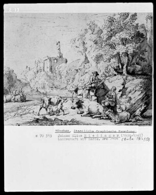 Landschaft mit Herde