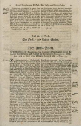Das zweyte Buch. Von Justiz- und Policey-Sachen