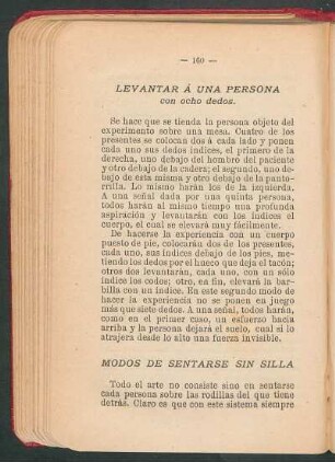 Levantar a una persona con ocho dedos.