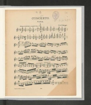 Concerto. Violon.