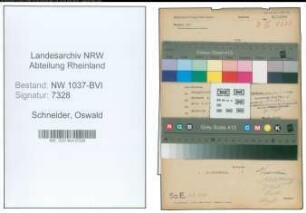 Entnazifizierung Oswald Schneider , geb. 20.07.1911 (Arbeiter)