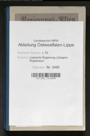 Kommunalwegebau Voranschläge und Rechnung des Amtes Blomberg, Band 2
