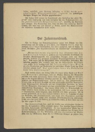 Der Zusammenbruch