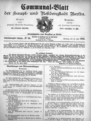 1885,26: No. 26, 28. Juni 1885