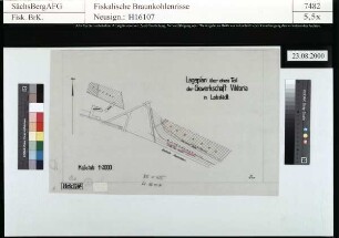 Lobstädt bei Borna; Gewerkschaft Viktoria, Teil der Werksanlagen im Bereich des Reichsbahn-Sicherheitspfeilers