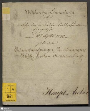 3. Fortsetzung: Enthält die Bekanntmachungen vom 6ten October bis 6ten December 1830
