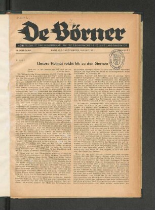 Unsere Heimat reicht bis zu den Sternen
