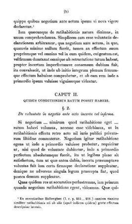Caput II. QUIBUS CONDITIONIBUS RATUM POSSIT HABERI.