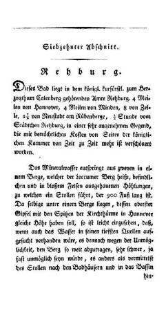 Siebzehnter Abschnitt. Rehburg.